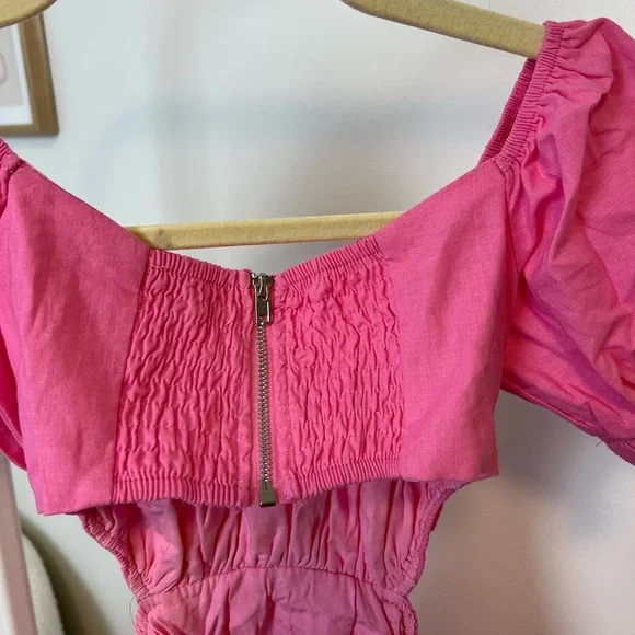 Pink Off-Shoulder Mini Dress - Picture 6 of 9